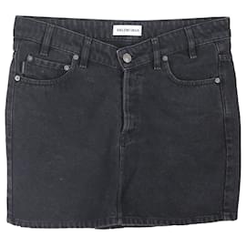 Balenciaga-Balenciaga Mini Skirt in Black Denim-Black