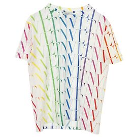 Top de algodão VLTN da Valentino Branco Multicor