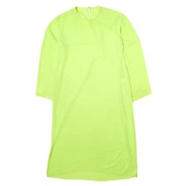 Autre Marque H BEAUTY&YOUTH Sheer Long Pullover Dress Golden Green
