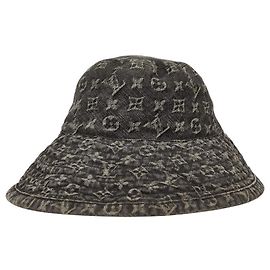 Sombrero Bucket Monogram de Denim Louis Vuitton Negro