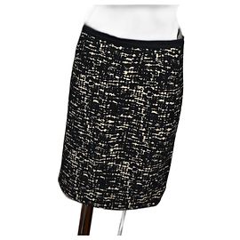 Gonna mini in lana Max Mara nera e bianca Nero Bianco