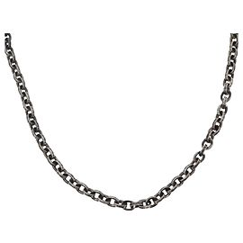 Collar de cadena de papel Chrome Hearts Ag925 Plata Auth 138945M Plata