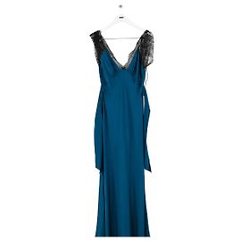 Jenny Packham Blaue Seidenkleid Blau