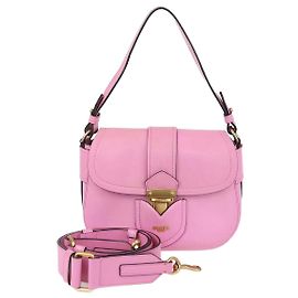 Bolsa de ombro de couro rosa com fecho oculto Moschino Rosa