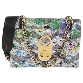 Christian Louboutin Multicolor Sequins & Leather Small Paillette Splash Elisa Shoulder Bag Multiple colors