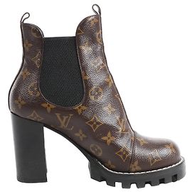 Bottines Chelsea Monogram Star Trail Louis Vuitton, Taille 40 EU Marron