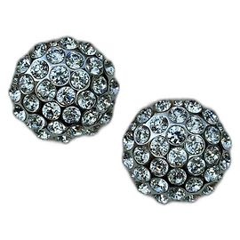 Orecchini a clip Christian Dior Argento e Strass Argento