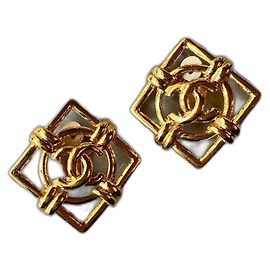Orecchini Chanel CC a clip oro D'oro