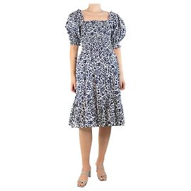 Polo Ralph Lauren Robe midi froncée bleue - taille S Bleu