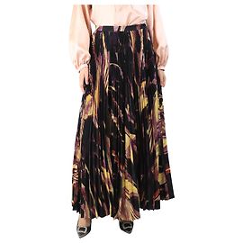 Altuzarra Black pleated maxi skirt - size UK 10 Black