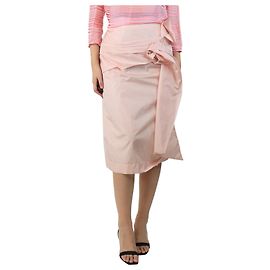 Simone Rocha Jupe midi drapée en rose blush - taille UK 10 Rose