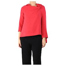 Roland Mouret-Pink crepe blouse - size UK 10-Pink