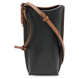 Bolsa de ombro/poche Anagram Gate da Loewe Marrom Preto