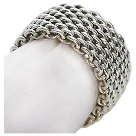 Tiffany & Co Tiffany Somerset Mesh Ring in Silver Other