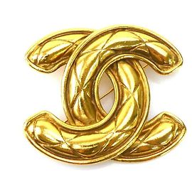 Broche en métal doré Chanel Doré