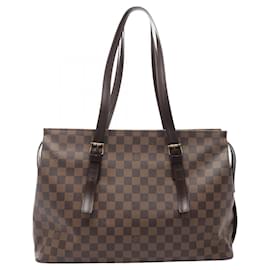 Louis Vuitton-Louis Vuitton Chelsea Tote Bag-Brown,Damier ebene