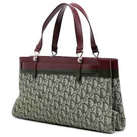 Dior-Dior Red Diorissimo Trotter Canvas Horizontal Tote-Red