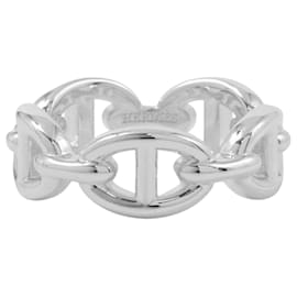 Hermès-Bague Enchaînée Chaine d'Ancre en Argent Sterling Hermès-Argenté