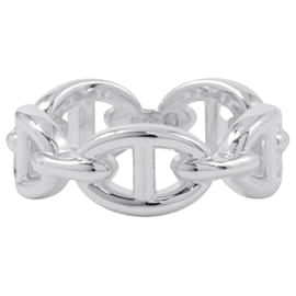 Hermès-Bague Enchaînée Chaine d'Ancre en Argent Sterling Hermès-Argenté