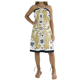 Vestido Hermès Les Leopards de popelina de algodón Multicolor