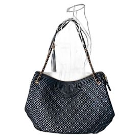 Borsa Tote Tory Burch Nero Gold hardware