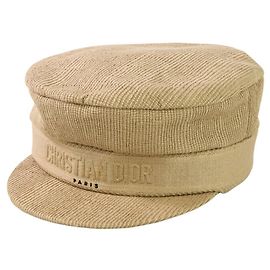 Boné de algodão Christian Dior Marrom Bege