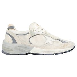 Baskets de course Dad en cuir doré Golden Goose Gris
