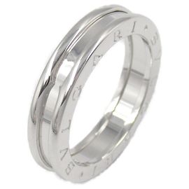 Bulgari Bvlgari B.zero1 18K White Gold Band Ring Silvery