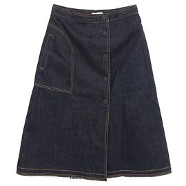 Saia de algodão Moncler Azul Azul marinho