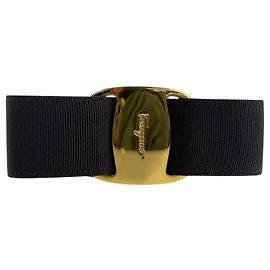 Cinto de lona Vara Ribbon da Salvatore Ferragamo Marrom