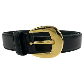 Salvatore Ferragamo 236089 Leather Belt Black