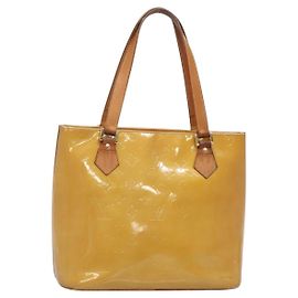 LOUIS VUITTON Sac à main Monogram Vernis Houston Beige M91004 LV Auth ep10571 Beige