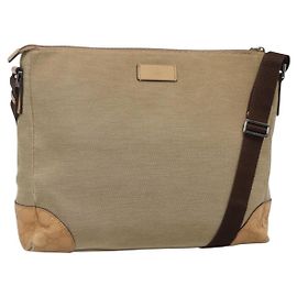 GUCCI Borsa a Spalla Guccissima Canvas Beige Argento 257301 Auth ep10403 Argento Beige