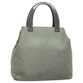 PRADA Handtasche Nylon Khaki Auth 140626 Khaki