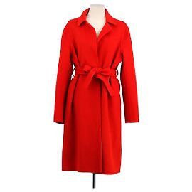 Claudie Pierlot Abrigo de lana rojo Roja