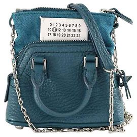 Maison Martin Margiela Mini bolsa de couro azul Azul