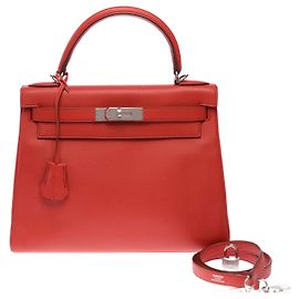 Hermès Bolsa HERMES Kelly 28 em Couro Rosa - 102866 Rosa