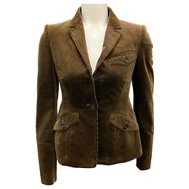 Burberry Prorsum Blazer de pana oliva Burberry Verde