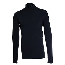 Bottega Veneta, col roulé noir en stretch Noir