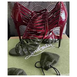 Christian Louboutin-Sandals-Dark red