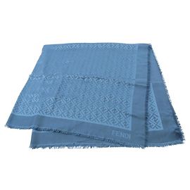 Sciarpa/Scialle Fendi Zucca Blu