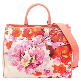Bulgari Bolsa Tote Serpenti Bvlgari Branco Vermelho Multicor