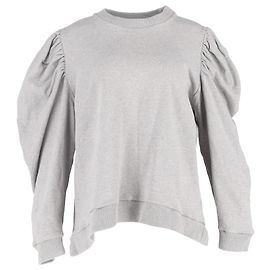 Pull à manches froncées Marques Almeida en coton gris Gris