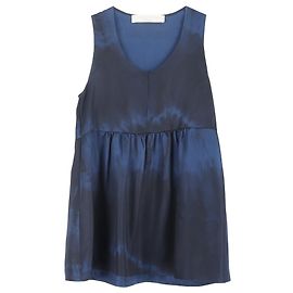 Stella Mc Cartney Ärmelloses Top mit Batik-Effekt aus marineblauer Seide von Stella McCartney Blau Marineblau