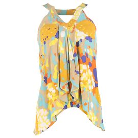 Top sem mangas estampado em seda multicolorida de Diane Von Furstenberg Multicor