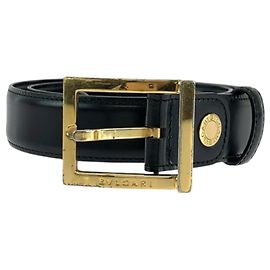 Bulgari BVLGARI Ledergürtel Schwarz