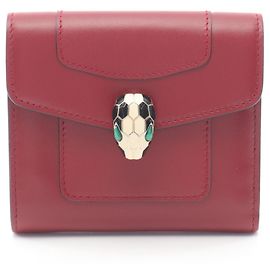 Bulgari Bvlgari Serpenti Forever Dreifach-Geldbörse Rot