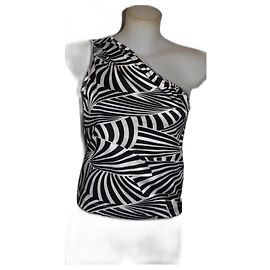Top monospalla Pinko nero e bianco Nero Bianco