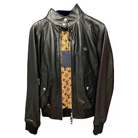 Louis Vuitton Bomber Jacket Black Lambskin Black