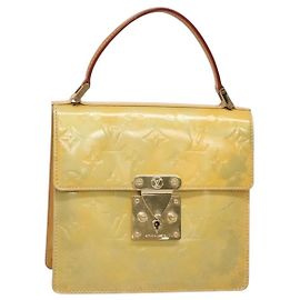 LOUIS VUITTON Sac à main Spring Street Monogram Vernis Gris M91029 LV Auth 140857 Gris
